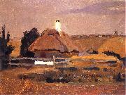 unknow artist Hut in Popowca on Ukraine oil painting reproduction